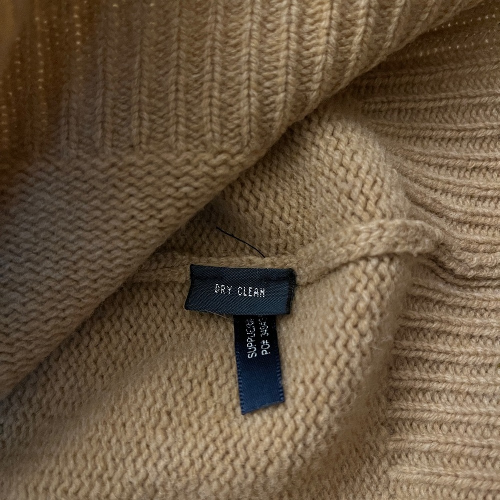 Ralph Lauren Men's Camel Zip-Up Sweater - Picture 5 of 6